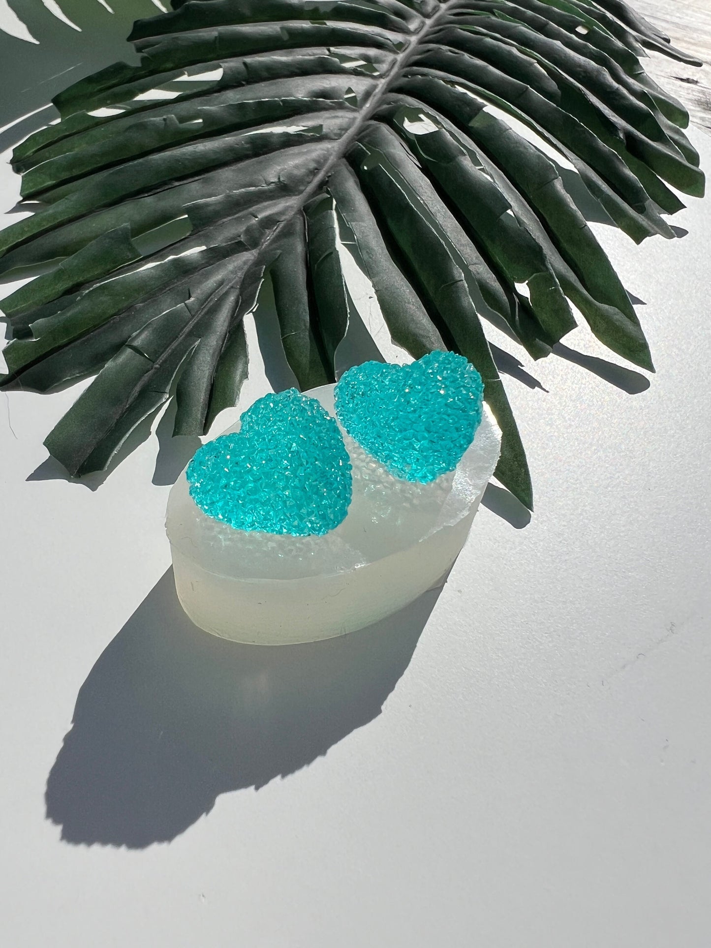 2 crystal hearts silicone mold / Resin molds