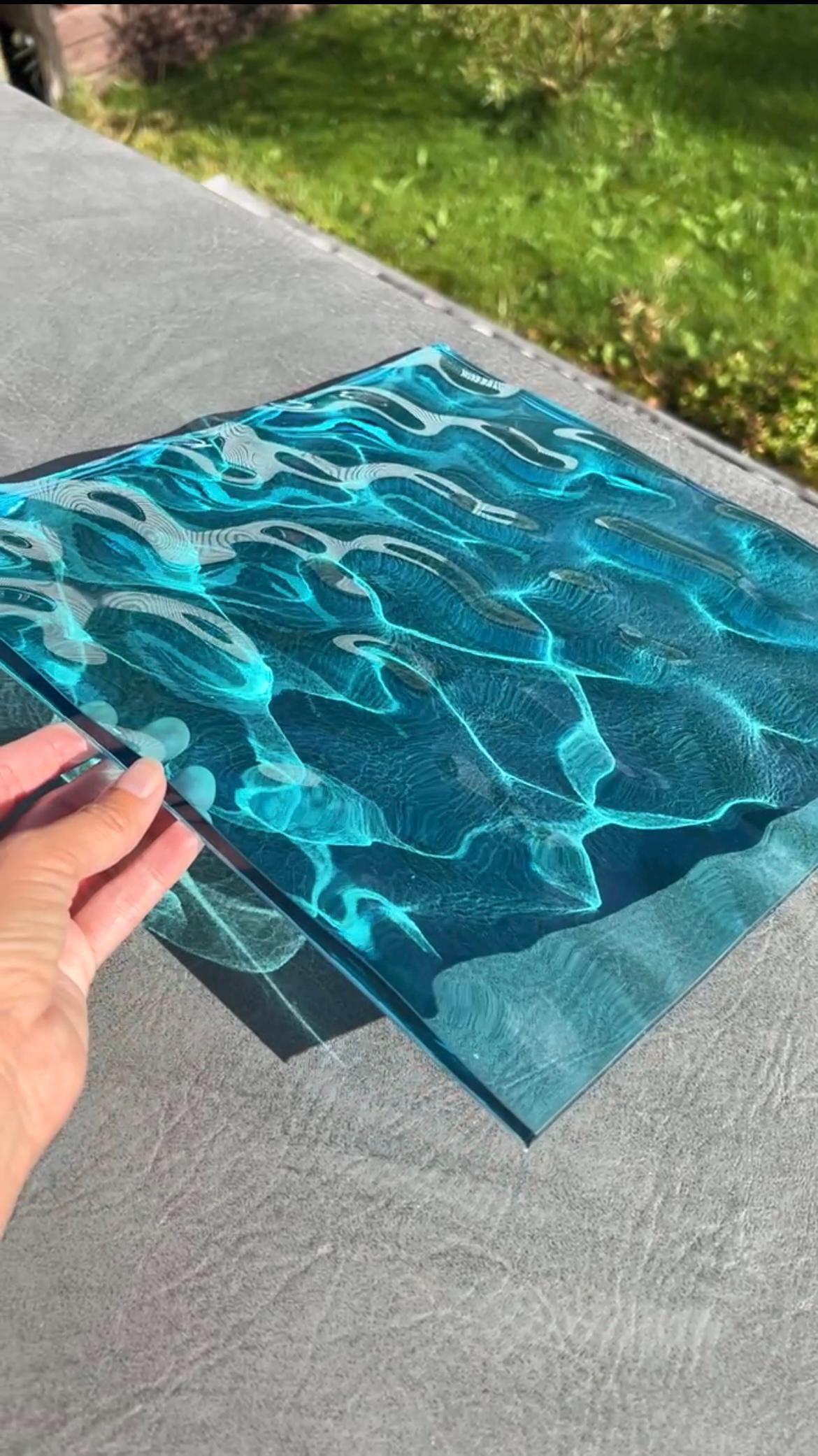 Vatteninspirerad konst 30x30 cm - Ocean art