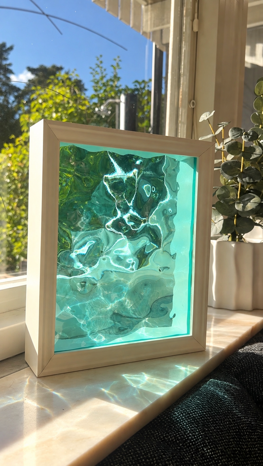 Vatteninspirerad konst 22,5x22,5 cm - Ocean art