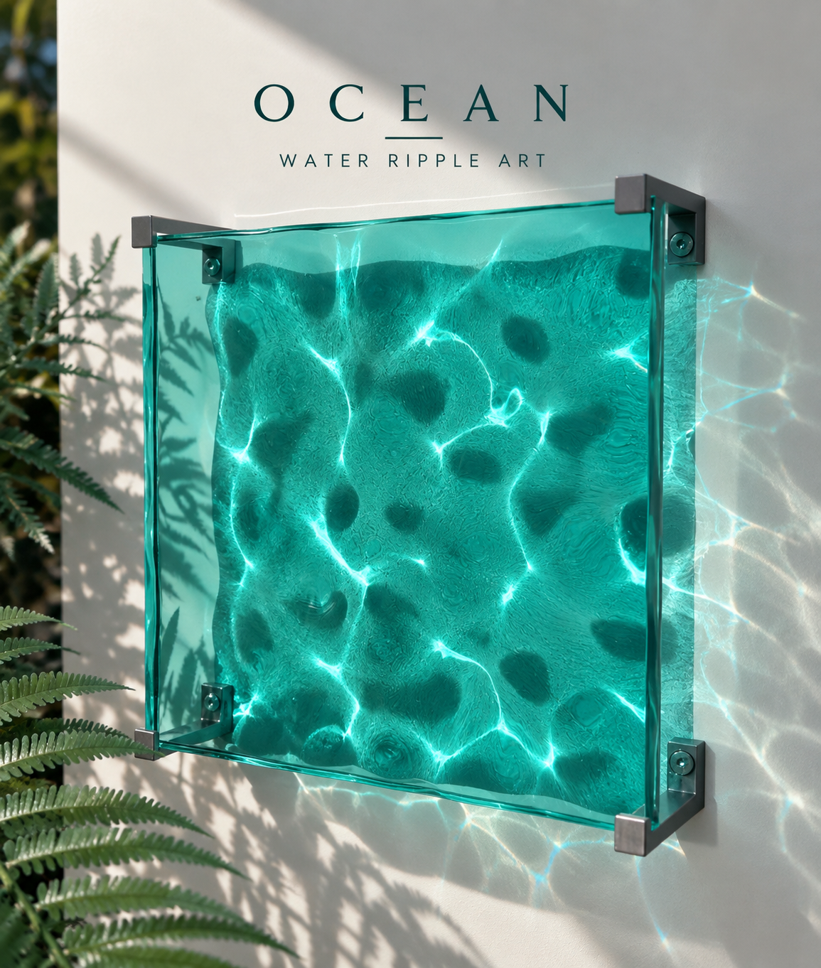Ocean art 20 x 20 cm - water ripples artpiece
