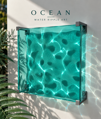 Ocean art 20 x 20 cm - water ripples artpiece