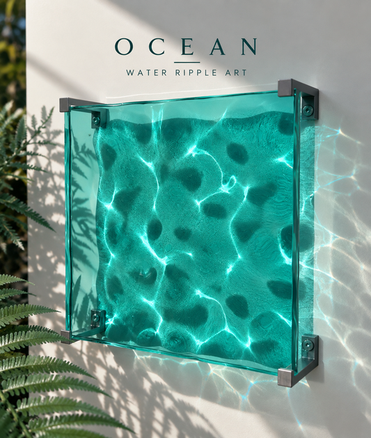Ocean art 20 x 20 cm - water ripples artpiece