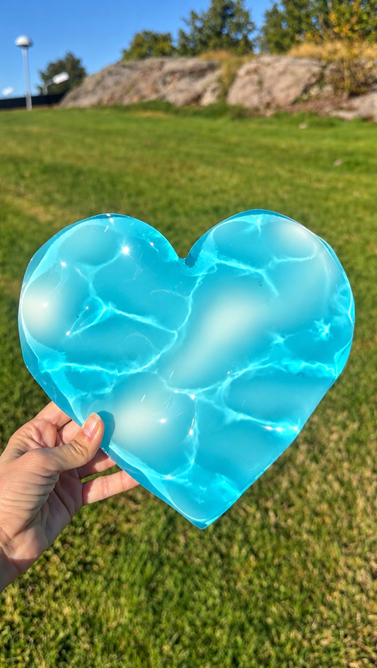 Vatteninspirerad konst 20 cm  Rund- Ocean art