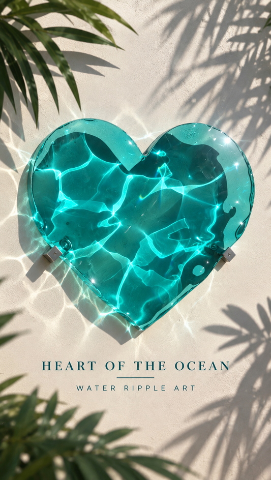Heart of the ocean - water ripples artpiece