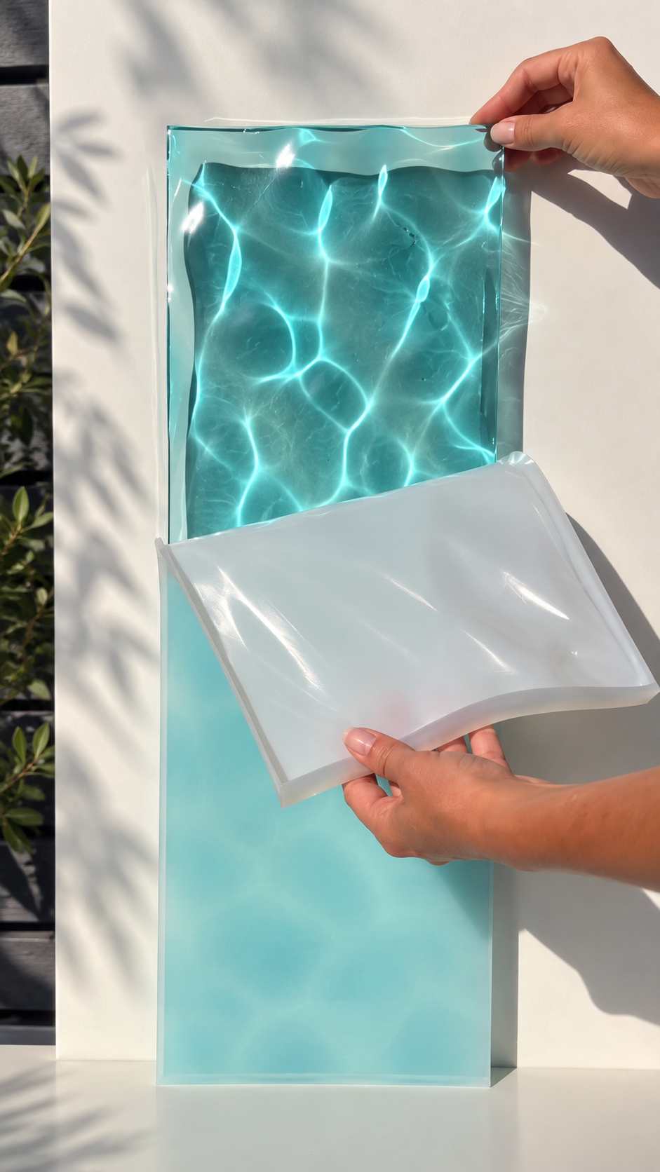 Water ripple silicone mold 20 cm x 60 cm / Resin mold