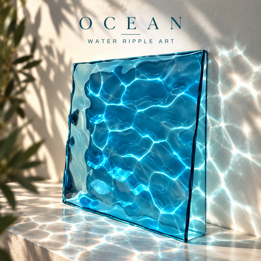 Ocean art 30x30 cm - water ripples artpiece