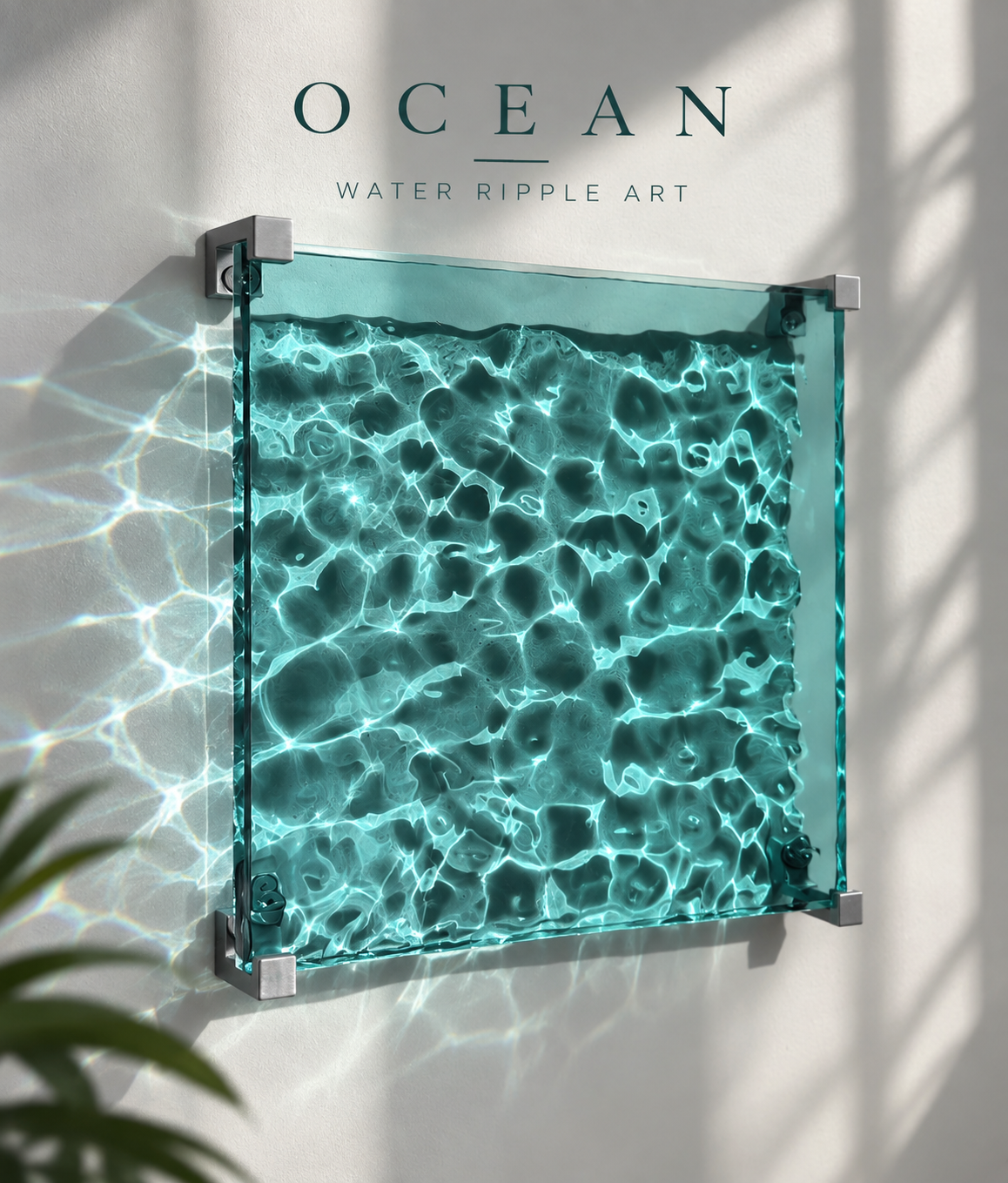 Ocean art 20 x 20 cm - water ripples artpiece