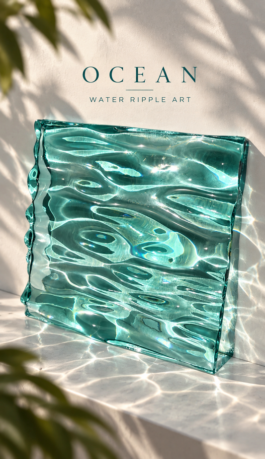 Vatteninspirerad konst 20 x 20 cm - Ocean art