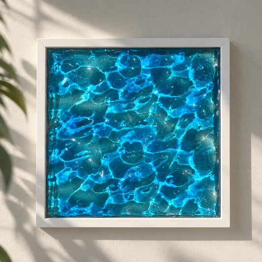 Vatteninspirerad konst 22,5x22,5 cm - Ocean art