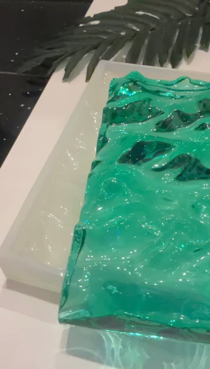 Vatten-inspirerad silikonform 20x20 cm