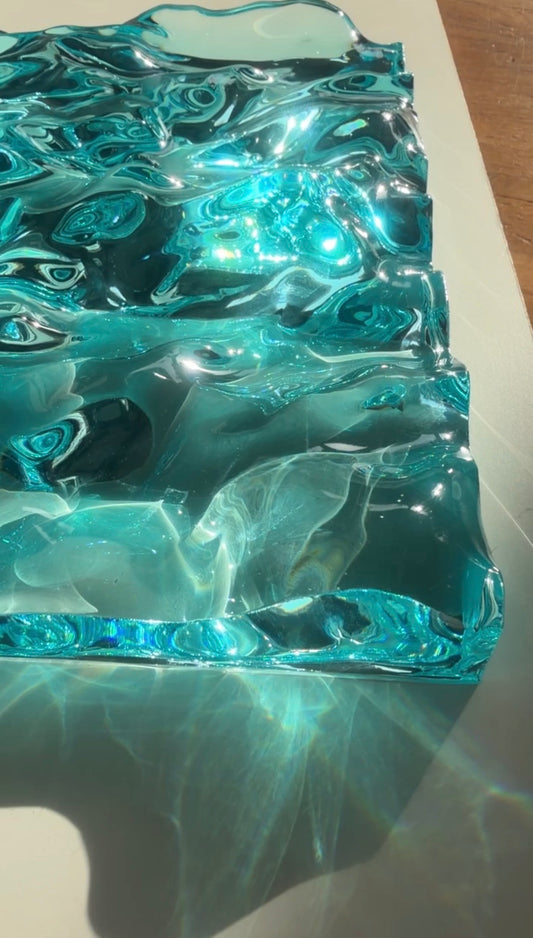 Vatteninspirerad konst 30x30 cm - Ocean art