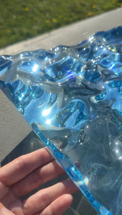 Water ripple silicone mold 30 cm x 30 cm / Resin mold