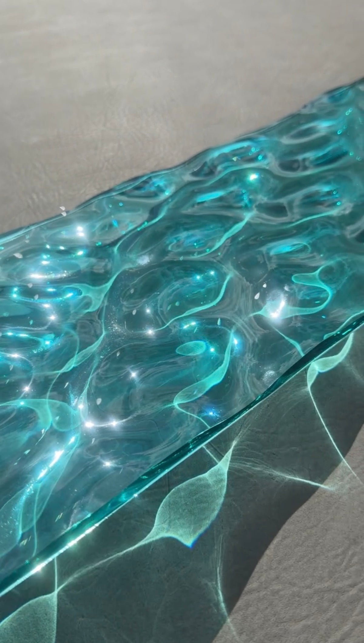 USED Water ripple silicone mold 20 cm x 60 cm / Resin mold