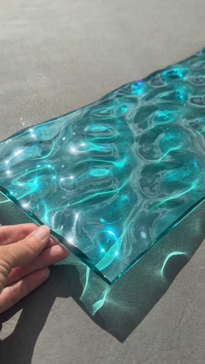 USED Water ripple silicone mold 20 cm x 60 cm / Resin mold