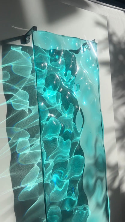 USED Water ripple silicone mold 20 cm x 60 cm / Resin mold