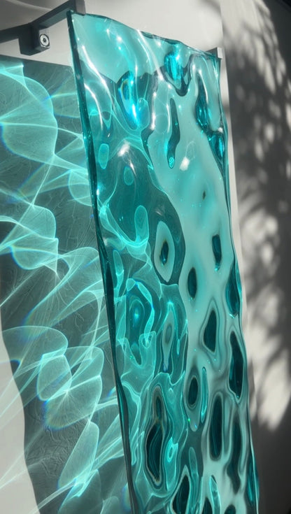 USED Water ripple silicone mold 20 cm x 60 cm / Resin mold
