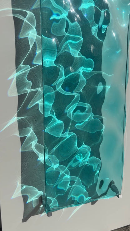 USED Water ripple silicone mold 20 cm x 60 cm / Resin mold
