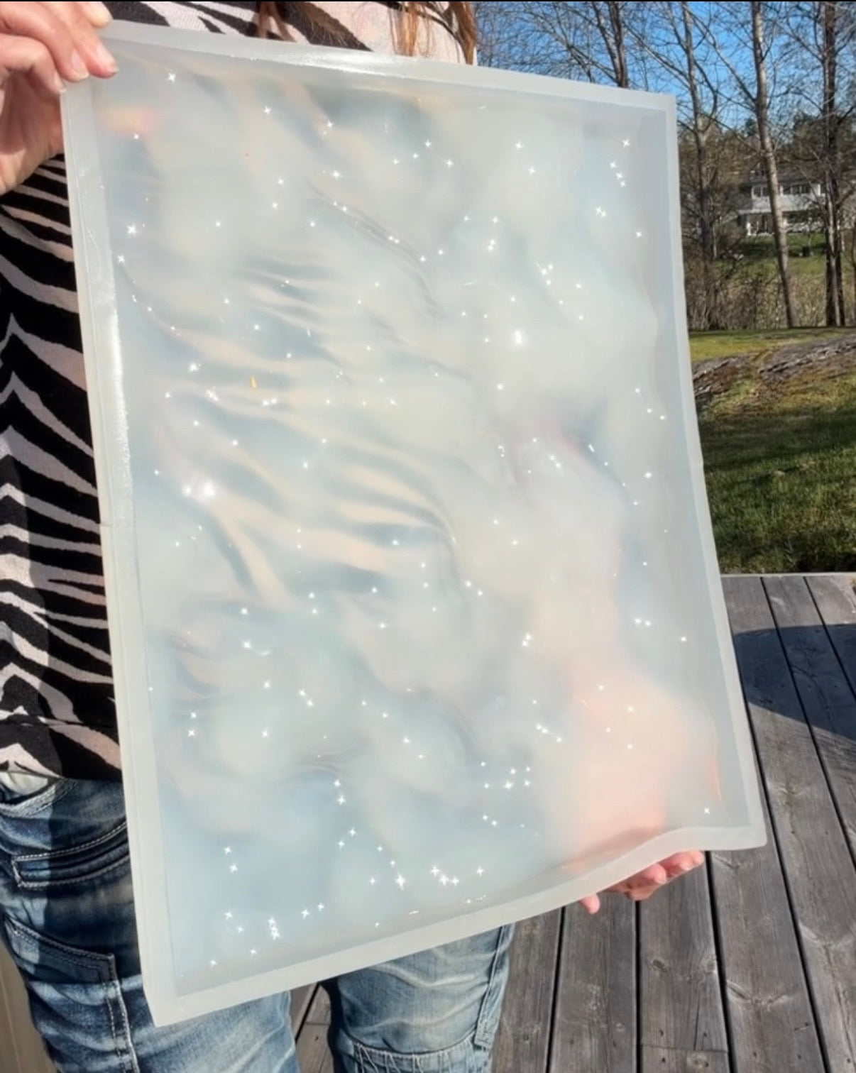 Vatten-inspirerad silikonform 40x30 cm