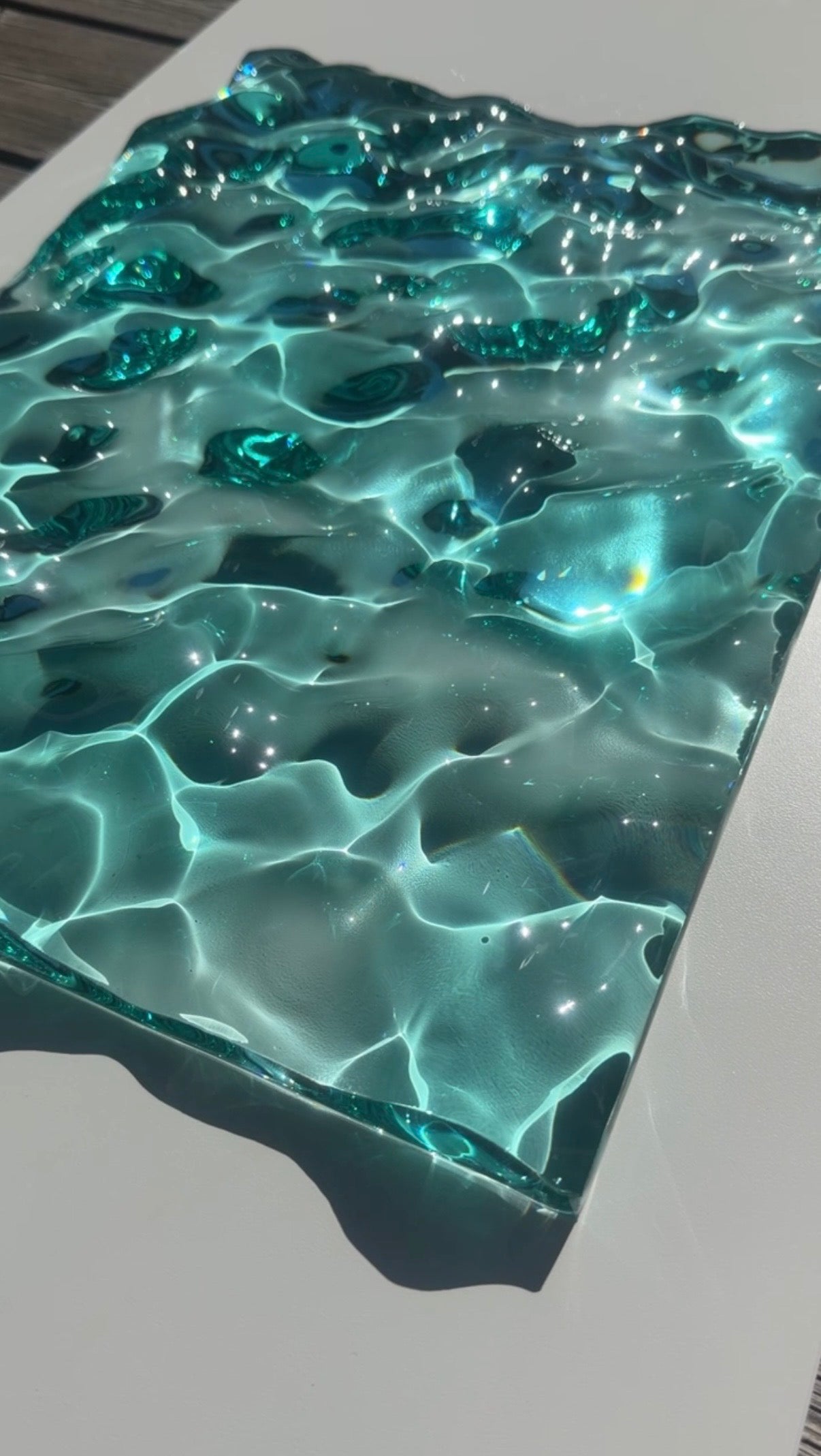 Ocean artpiece 40x30 cm - water ripples artpiece