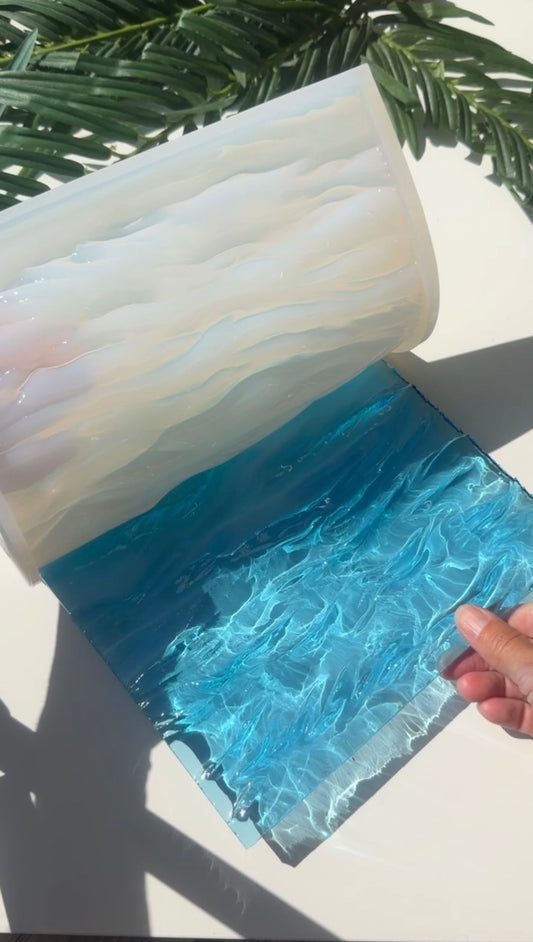 Vatten-inspirerad silikonform 20x20 cm