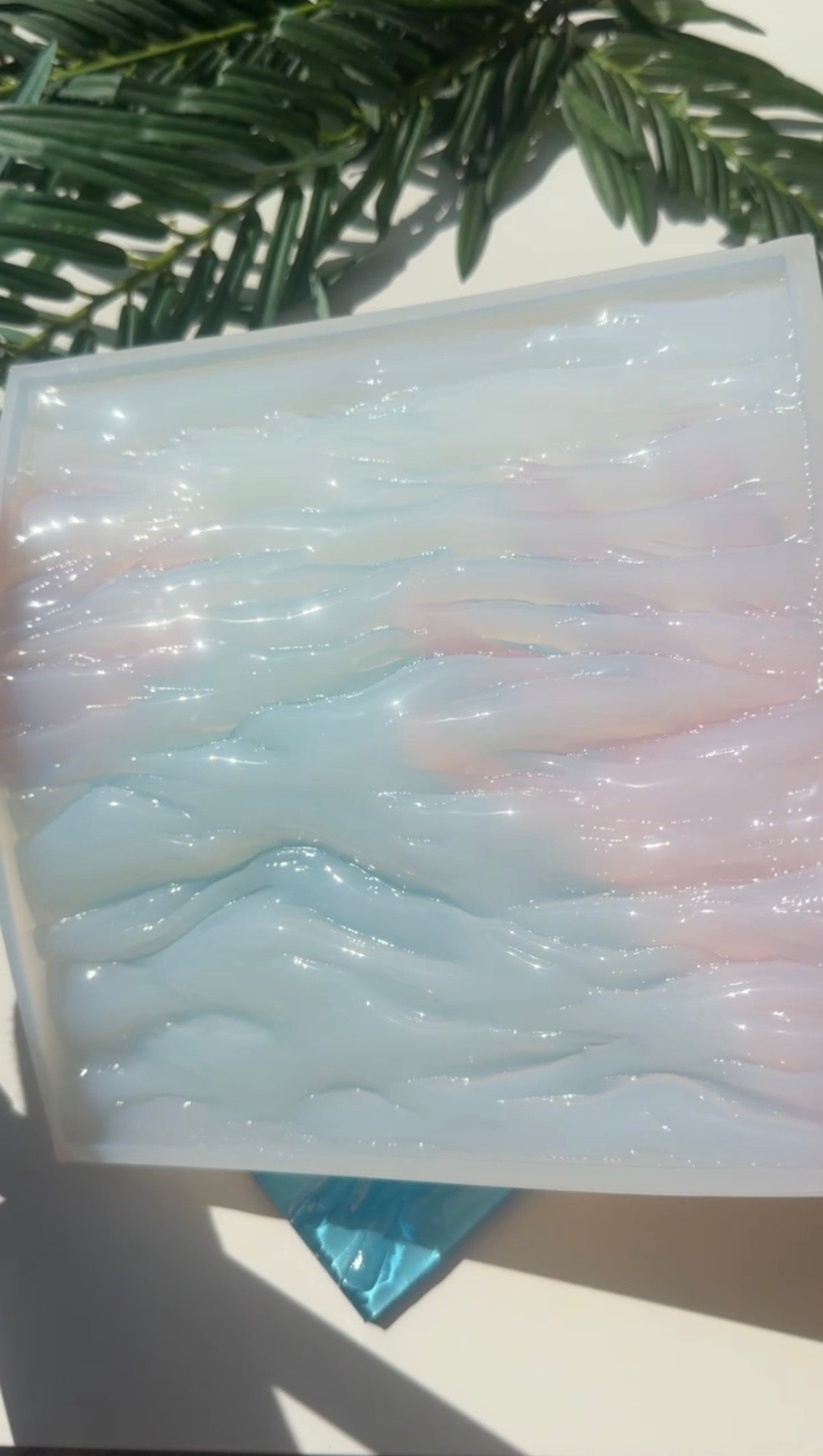 Vatten-inspirerad silikonform 20x20 cm