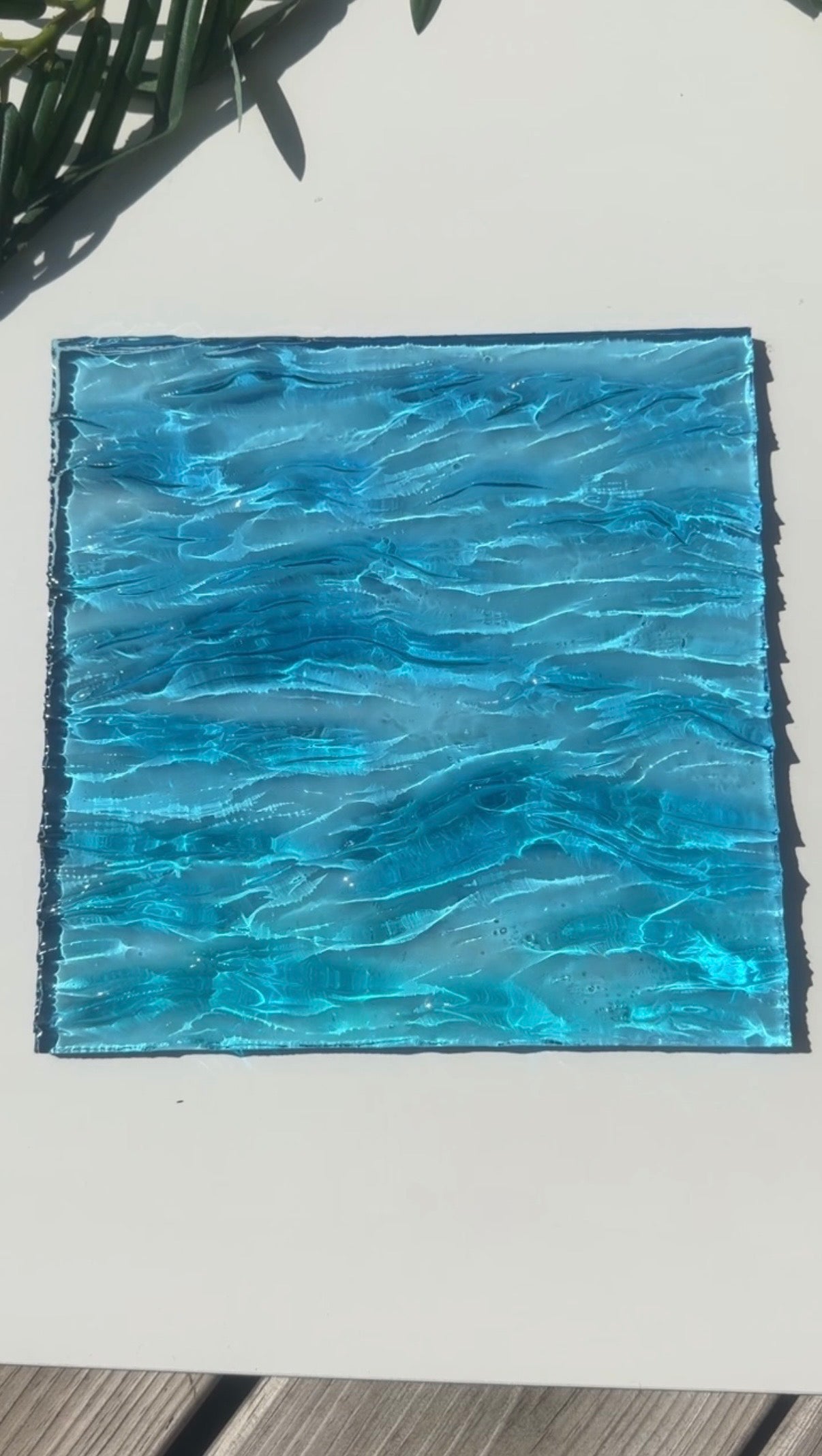 Vatten-inspirerad silikonform 20x20 cm