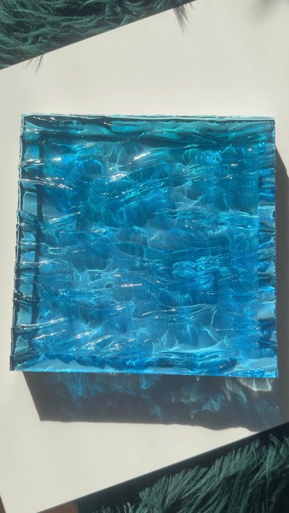 Vatten-inspirerad silikonform 20x20 cm