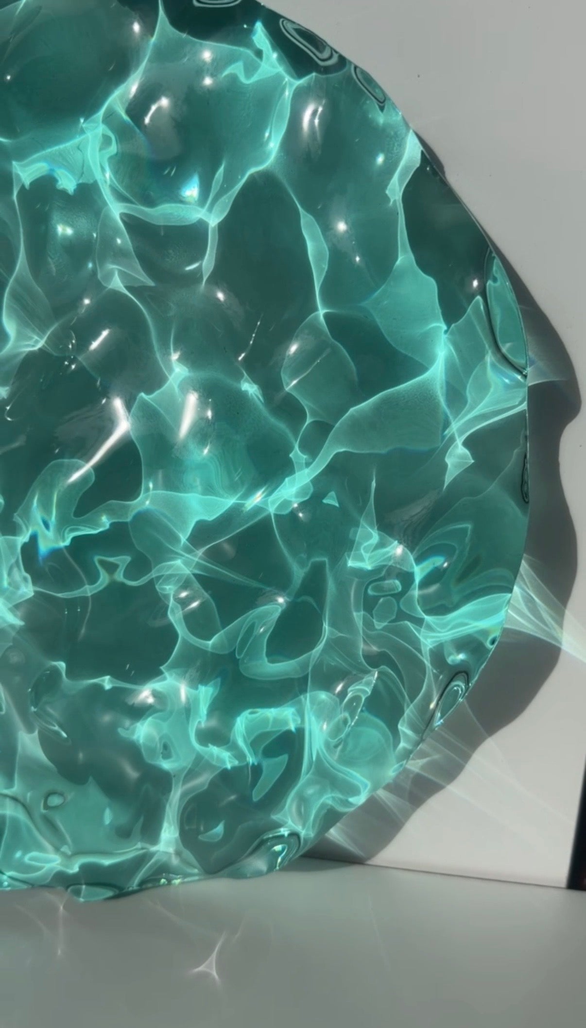 Vatteninspirerad konst Rund 30 cm - Ocean art