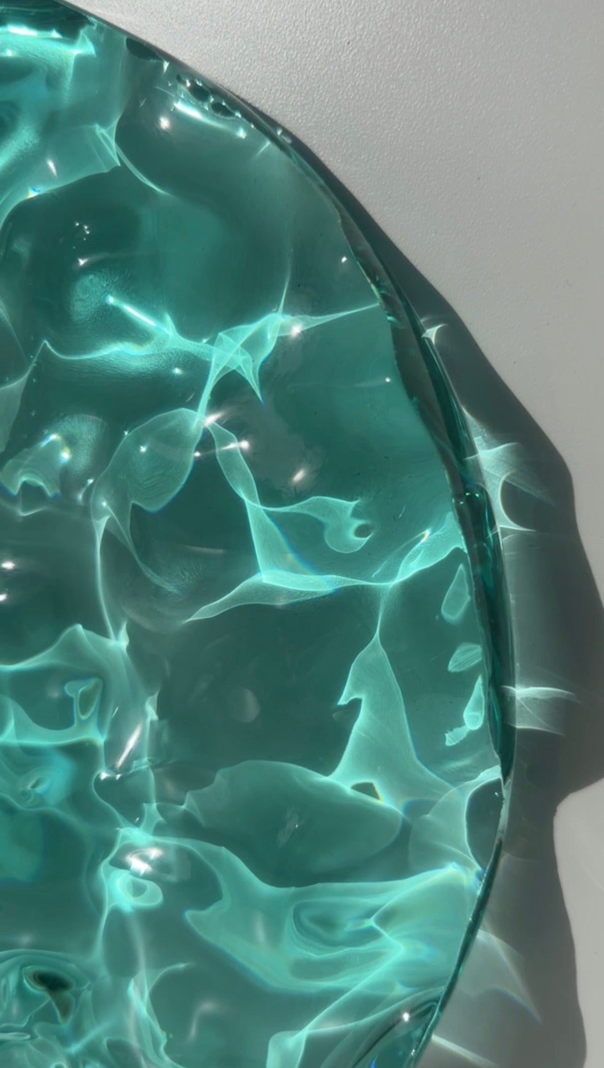 Vatteninspirerad konst Rund 30 cm - Ocean art
