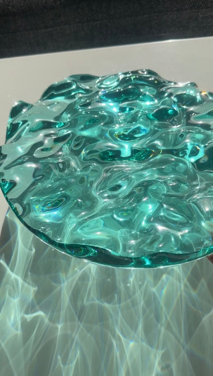 Vatteninspirerad konst Rund 30 cm - Ocean art