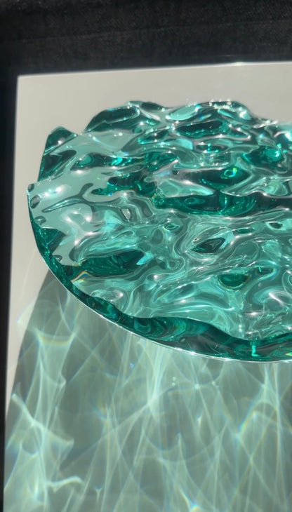 Vatteninspirerad konst Rund 30 cm - Ocean art