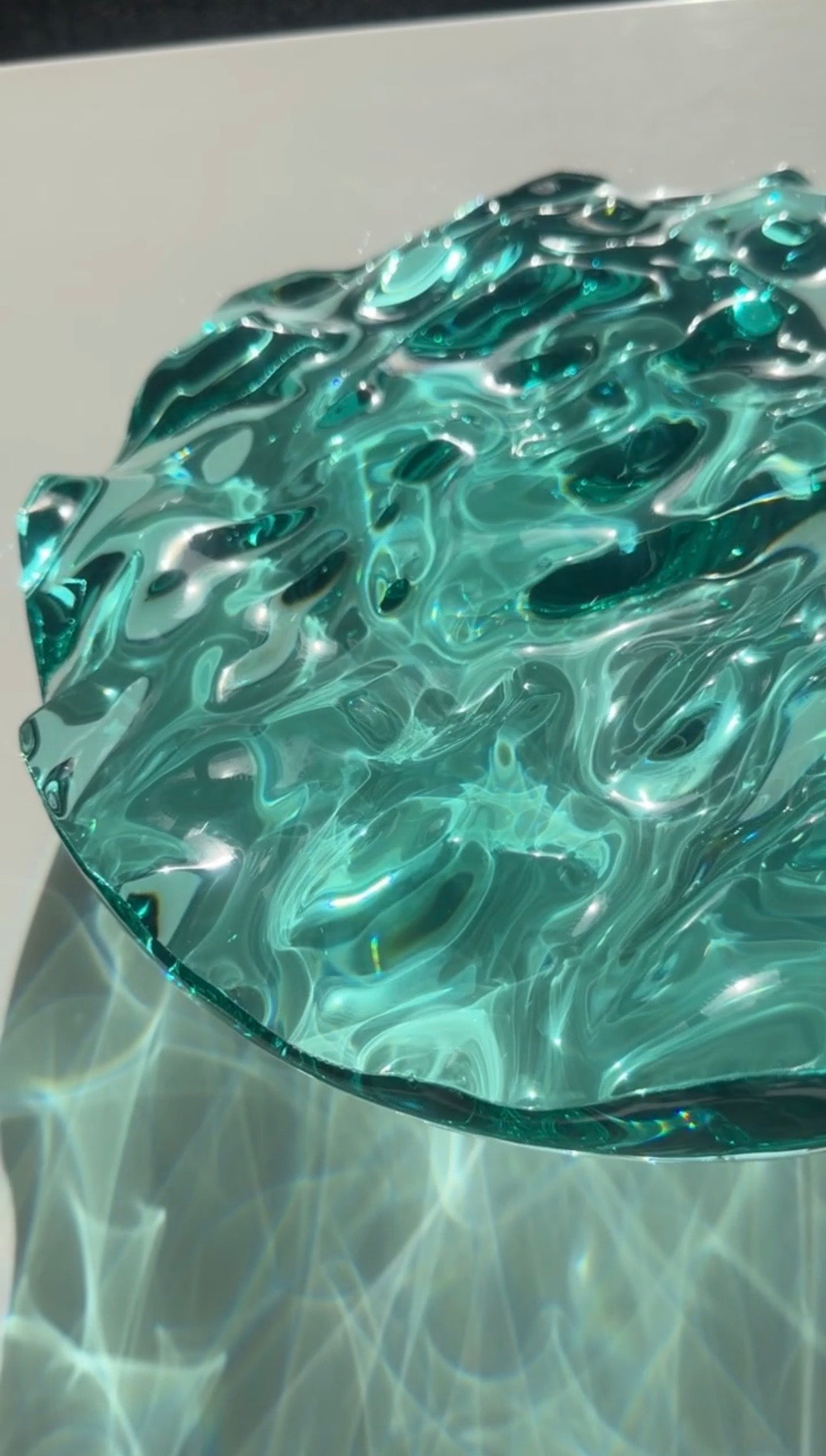 Vatteninspirerad konst Rund 30 cm - Ocean art