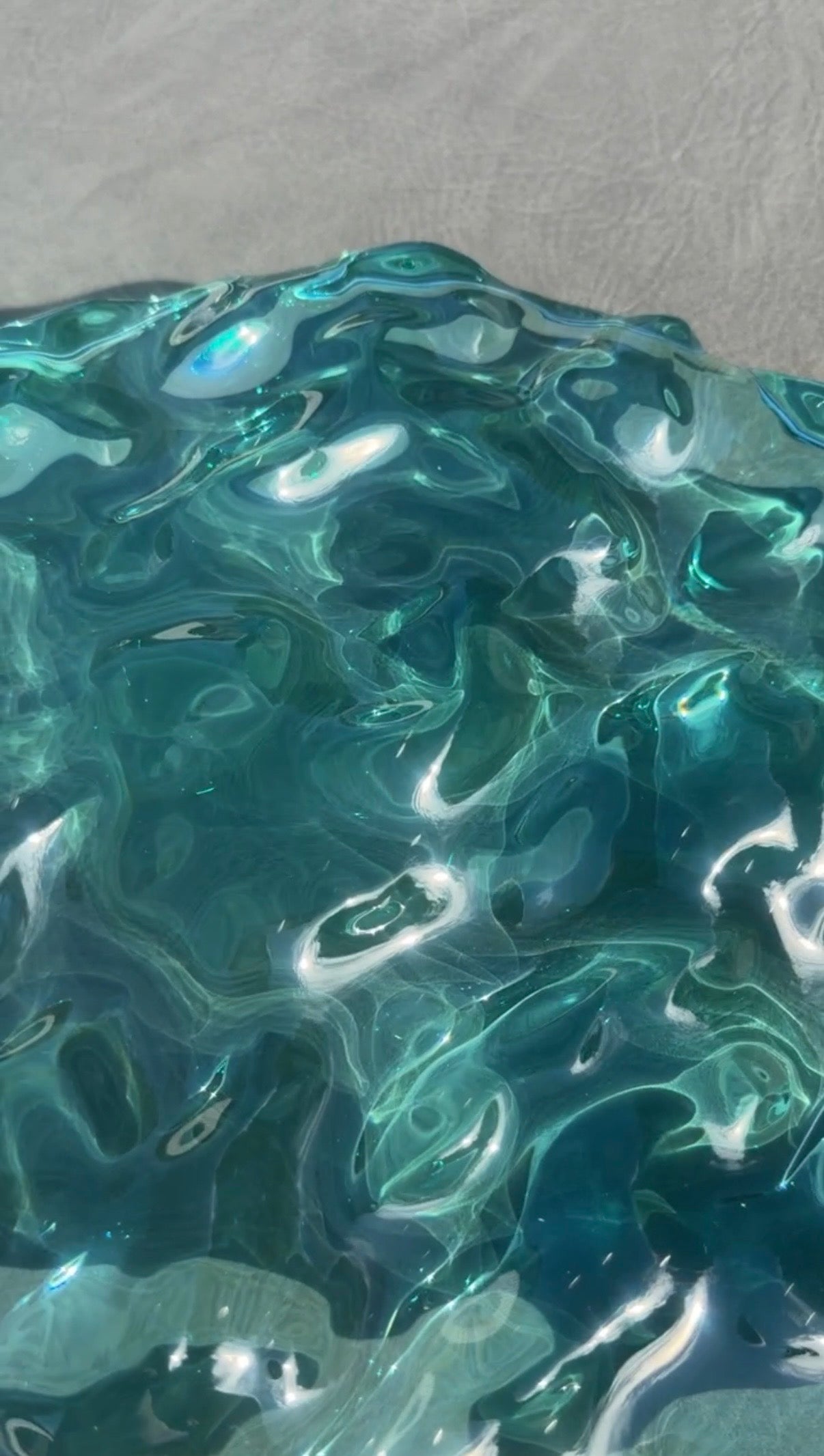 Vatteninspirerad konst Rund 30 cm - Ocean art