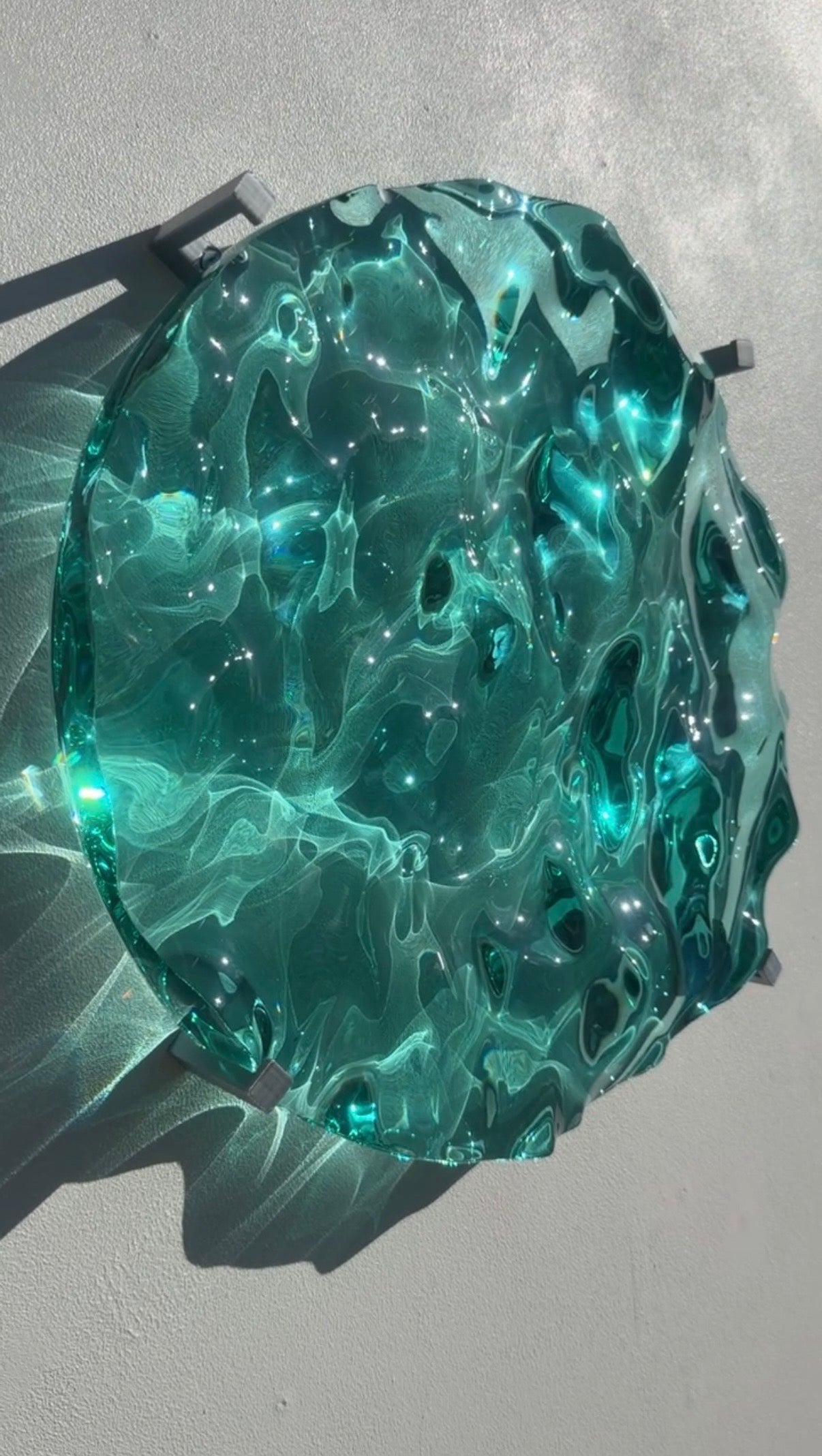 Vatteninspirerad konst Rund 30 cm - Ocean art