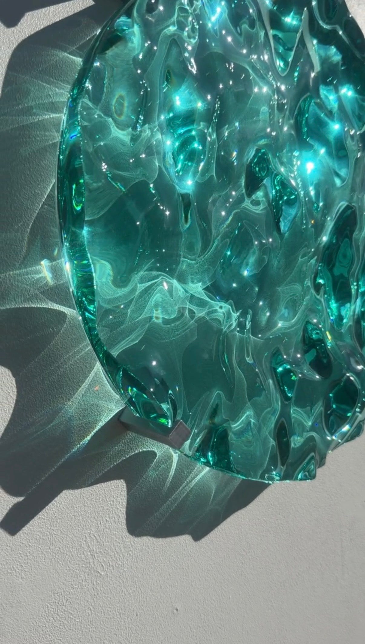 Vatteninspirerad konst Rund 30 cm - Ocean art