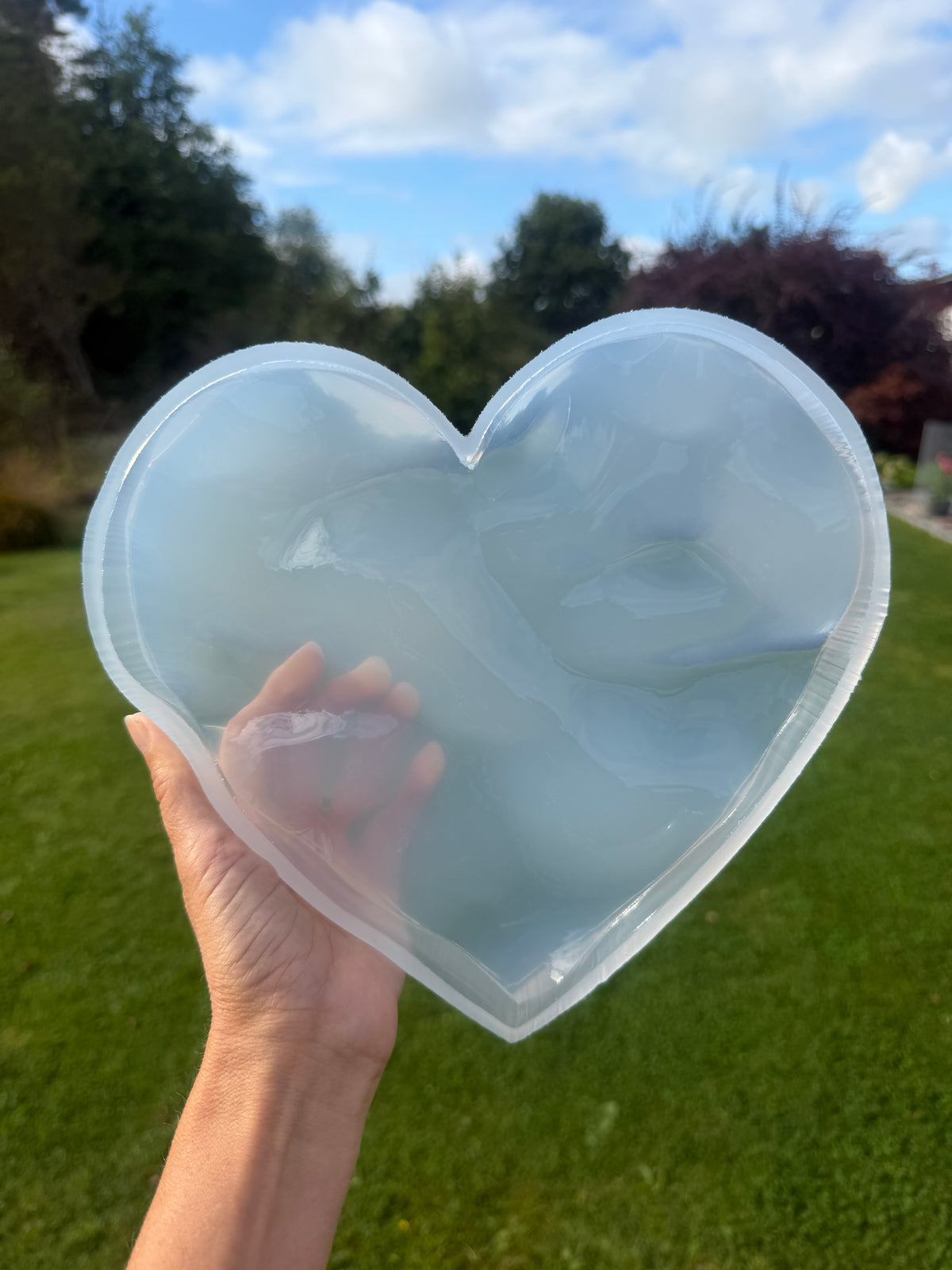 Vatten-inspirerad silikonform 20 cm Hjärta