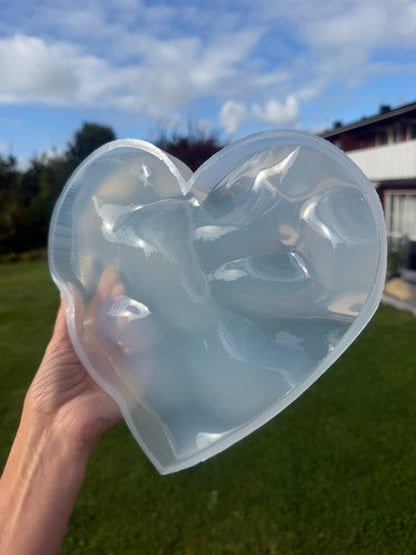 Vatten-inspirerad silikonform 20 cm Hjärta