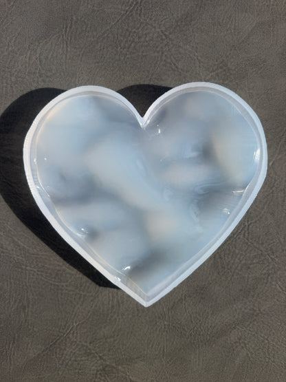 Vatten-inspirerad silikonform 20 cm Hjärta