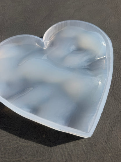 Vatten-inspirerad silikonform 20 cm Hjärta