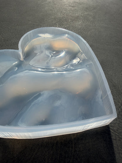 Vatten-inspirerad silikonform 20 cm Hjärta