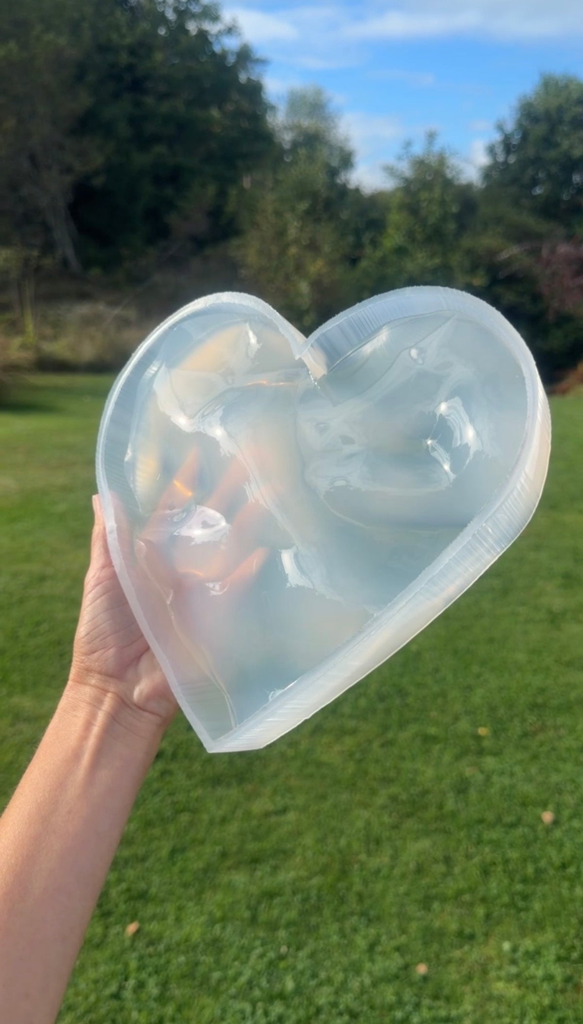 Vatten-inspirerad silikonform 20 cm Hjärta