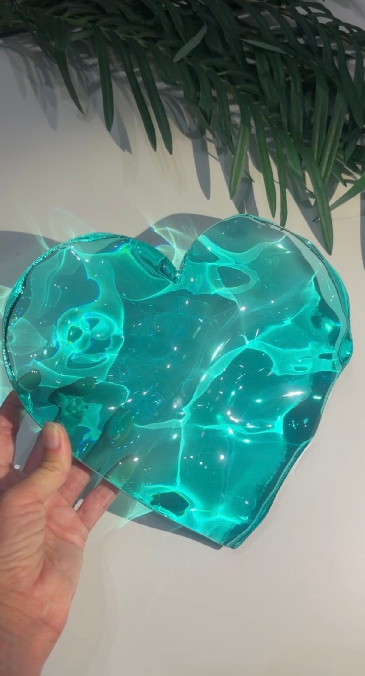 Vatteninspirerad konst 20 cm  Rund- Ocean art