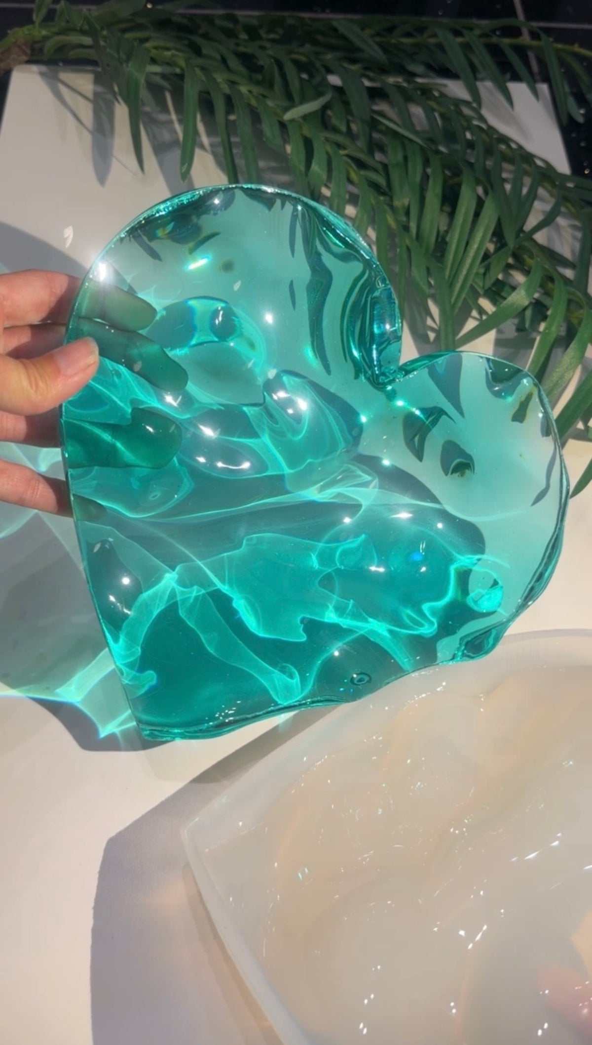 Vatteninspirerad konst 20 cm  Rund- Ocean art