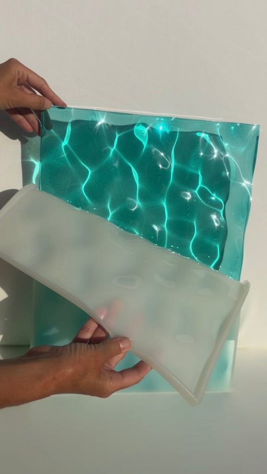 Water ripple silicone mold 30x40 cm/ Resin mold