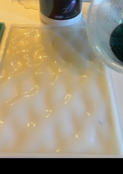 Water ripple silicone mold 30x40 cm/ Resin mold