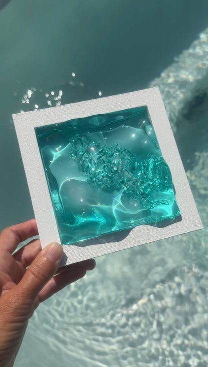 Ocean art MINI- water ripple painting