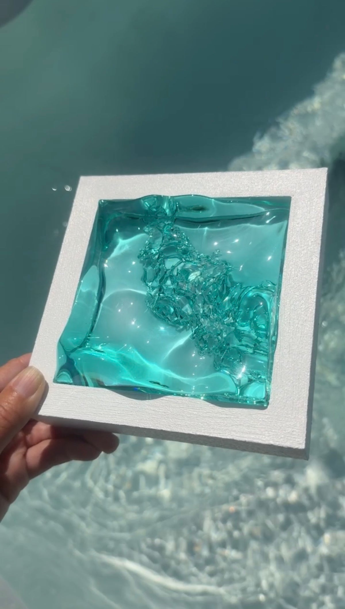 Ocean art MINI- water ripple painting