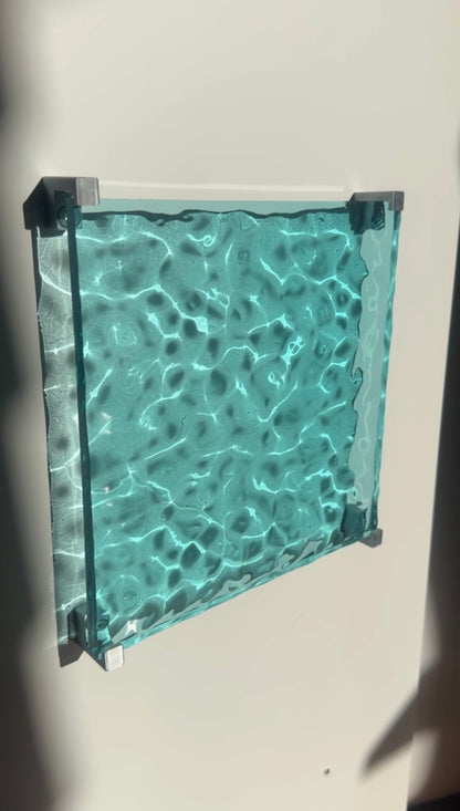 Ocean art 20 x 20 cm - water ripples artpiece