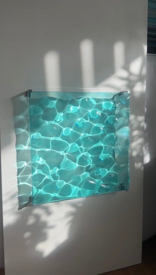 Ocean art 40x40 cm - water ripples artpiece