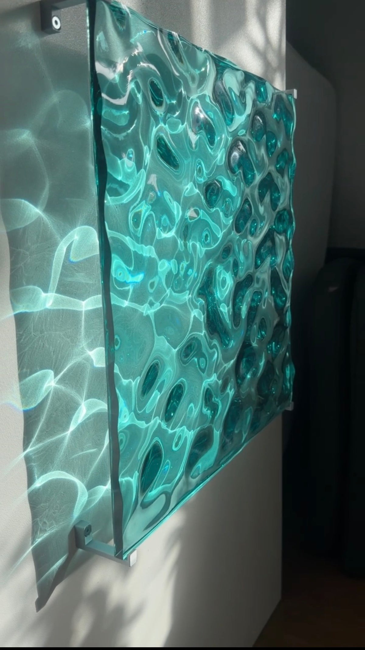 Ocean art 40x40 cm - water ripples artpiece